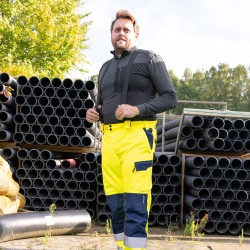 1 Stück ELYSEE Funktions-Troyer aus grauem Melange-Material in Schwarz