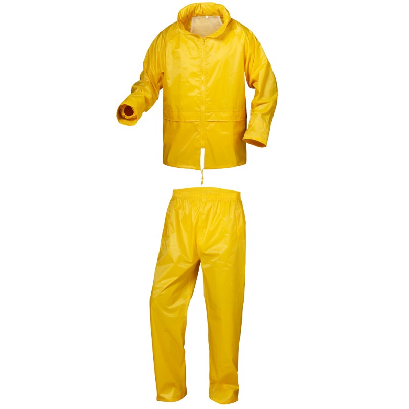 1 Set CRAFTLAND Regenset aus wasserdichtem Material in leuchtendem Gelb für optimalen Wetterschutz