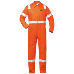 1 Stück Craftland Rallye-Overall aus strapazierfähigem Material mit Reflexstreifen in leuchtendem Orange