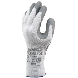 120 Paar SHOWA 451 Strickhandschuhe aus Polyacryl-BW-PE mit Latexbeschichtung in Grau, CAT 2