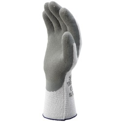 120 Paar SHOWA 451 Strickhandschuhe aus Polyacryl-BW-PE mit Latexbeschichtung in Grau, CAT 2