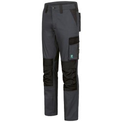 1 Stück ELYSEE Stretch-Bundhose aus grauem und schwarzem Material