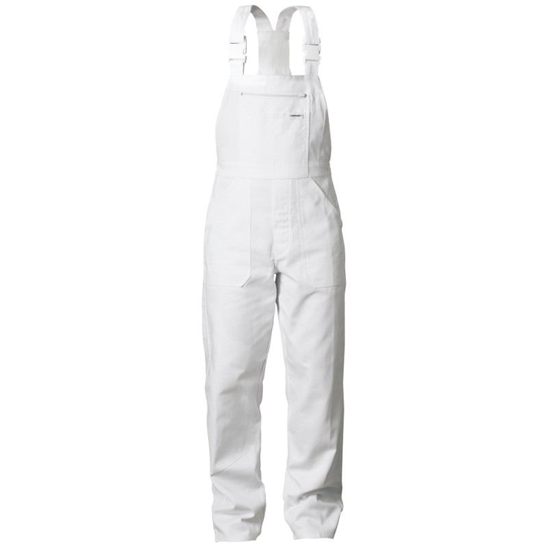 1 Stück CRAFTLAND® Latzhose aus hochwertigem Material in Weiss für optimalen Tragekomfort und vielseitigen Einsatz