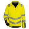 1 Stück Eberlin Warnschutz Steppjacke EN ISO 20471, gelb/grau, atmungsaktiv und reflektierend