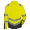 1 Stück Eberlin Warnschutz Steppjacke EN ISO 20471, gelb/grau, atmungsaktiv und reflektierend
