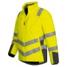 1 Stück Eberlin Warnschutz Steppjacke EN ISO 20471, gelb/grau, atmungsaktiv und reflektierend