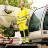 1 Stück Eberlin Warnschutz Steppjacke EN ISO 20471, gelb/grau, atmungsaktiv und reflektierend