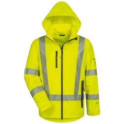 1 Stück ELYSEE® Warnschutz-Regenjacke EN ISO 20471, EN 343, gelb, wind- und wasserdicht, atmungsaktiv