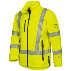 1 Stück ELYSEE® Warnschutz-Regenjacke EN ISO 20471, EN 343, gelb, wind- und wasserdicht, atmungsaktiv