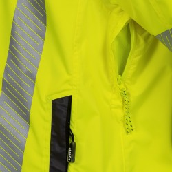 1 Stück ELYSEE® Warnschutz-Regenjacke EN ISO 20471, EN 343, gelb, wind- und wasserdicht, atmungsaktiv