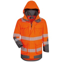 1 Stück ELYSEE Warnschutz Parka EN ISO 20471, orange/grau, für optimale Sichtbarkeit und Sicherheit bei der Arbeit