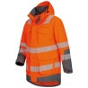 1 Stück ELYSEE Warnschutz Parka EN ISO 20471, orange/grau, für optimale Sichtbarkeit und Sicherheit bei der Arbeit